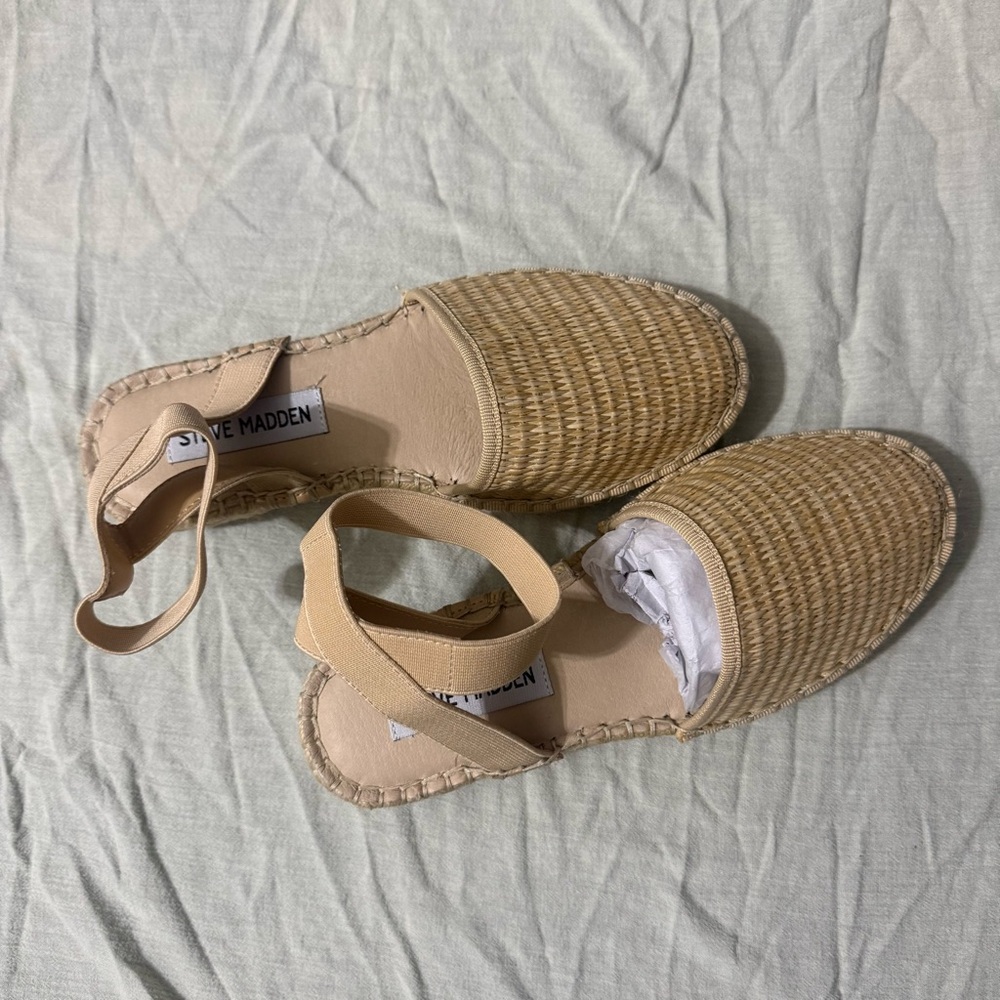 Steve Madden Tan Espadrille Sandals - Picture 2 of 6
